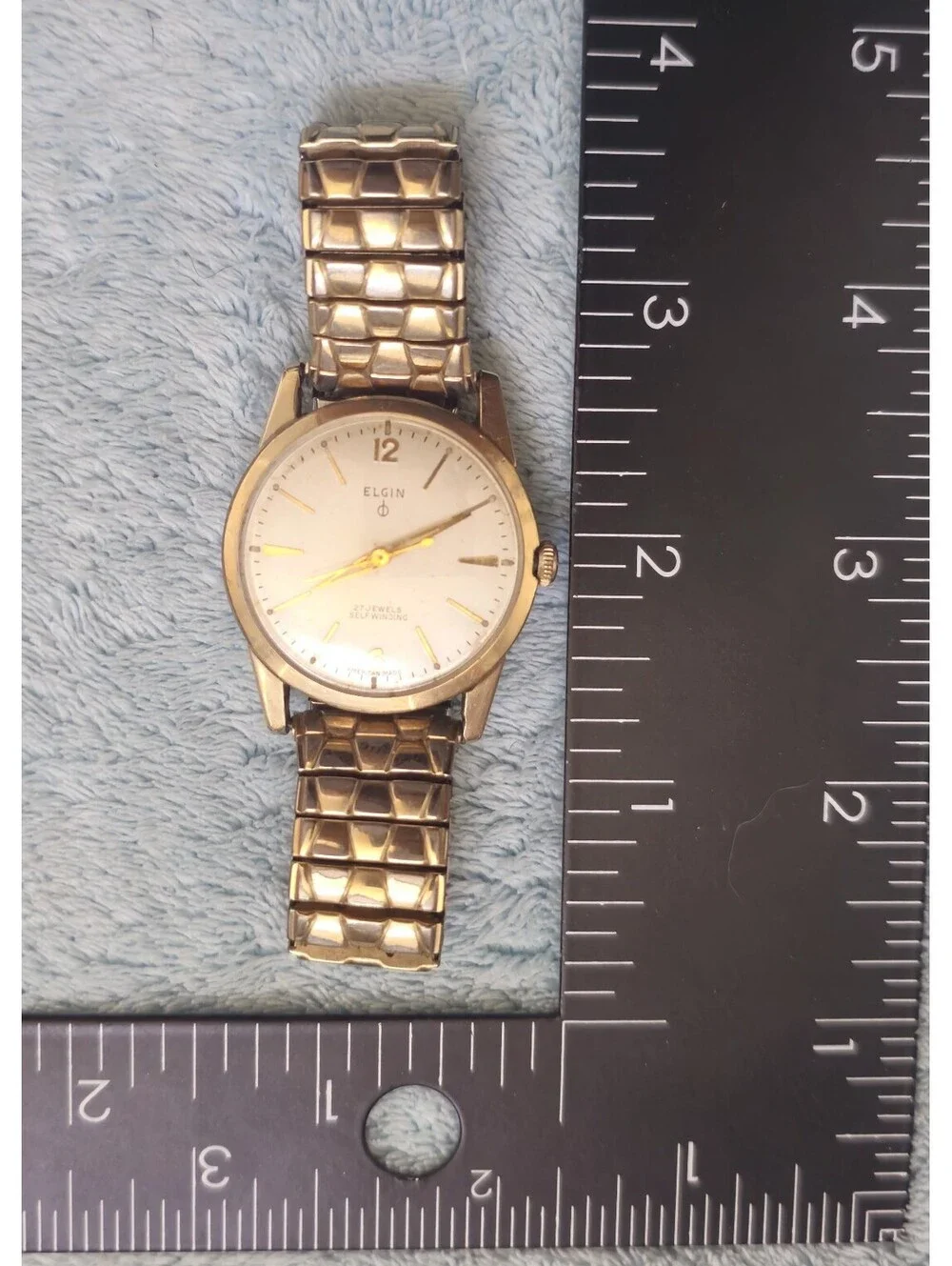 Vintage Elgin 27 Jewel Self Winding Men's Wristwatch 10k RGP Bezel  AS IS READ
